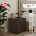 Тумба прикроватная Letta Ультра, 2 ящика, ЛДСП, венге, 40 см x 38,5 см x 44,5 см
