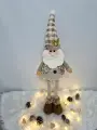 Новогодняя фигурка Дед Мороз, Санта Клаус телескопическая ( выдвигаются ноги) 30-60см.