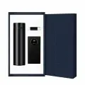 Подарочный бизнес набор: термос, powerbank, флеш-накопитель USB, черный