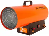 Калорифер газовый PATRIOT GS 50 [633445024] {мощн. 50 квт; эл. двиг: 70 вт - 220 вольт; тип газа: пропан/бутан; расход: 2,9 кг/час; вес: 7.5 кг; редуктор и шланг в комплекте.}