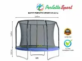 Батут PERFETTO SPORT 8 (2,4 м) синий, с защитной сеткой