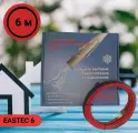 Саморегулирующийся греющий кабель EASTEC в трубу с сальником 6 м. Готовый комплект