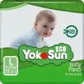 YokoSun трусики Eco L, 9-14 кг, 12 шт., , белый