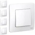 Выключатель/переключатель проходной Schneider Electric Blanca одноклавишный белый (комплект из 4 шт.)
