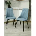 Комплект стульев для кухни Руссо голубой, стулья кухонные 2 штуки