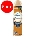 Комплект 5 штук, Освежитель воздуха Glade Аэрозоль Восточные пряности и дерево уд 300мл