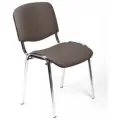 Стул для посетителей Easy Chair Rio (изо) хром, к/з коричневый Z10
