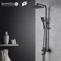 SHIMIZU Душевая система с тропическим душем и смесителем, стойка душевая для ванны, черная