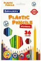 Комплект 4 шт, Карандаши цветные пластиковые BRAUBERG PREMIUM, 36 цветов, шестигранные, грифель мягкий 3 мм, 181669