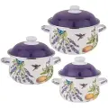 Набор кастрюль Agness прованс лимоны, 6 пр. 1,5 л/2,8 л/3,6 л, 16х10/20х12/22х13 см (934-705)