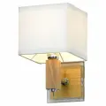 Светильник прикроватный с абажуром под сменную лампу E14 , SDM-37515-01