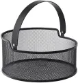 Корзина для хранения вещей, аксессуаров и мелочей круглая с ручкой Ferrant, d25х12,5 см, черная, Bergenson Bjorn, BB000077