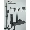 Душевой комплект с кнопочным смесителем