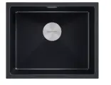 Кухонная мойка Paulmark LUMI 55UNI LU55-BLM черный металлик Искусственный камень