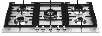 Варочная панель газовая Bertazzoni P905CMODX Modern 90 см, 5 конфорок, двойной WOK, нержавеющая сталь, гарантия производителя