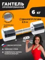 Гантель хромированная STECTER 6 кг