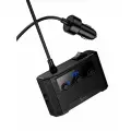 Автомобильное зарядное устройство Hoco Z64 240W (2*USB-C+2*USB+3 гнезда+индикатор напряжения) 95 см, черный