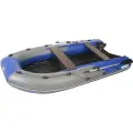 Лодка ПВХ Лоцман Пилот, моторная, килевая, 340 см, серый/синий