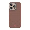 Чехол-накладка из кевлара для iPhone 16 Pro / Wiwu Aramid Armor Saling DCC-208 / Red Gold