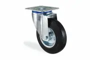 Поворотная колесная опора транспортной серии с площадкой, 125 мм KAMA K-3302-SLS-125