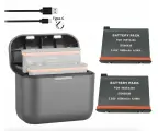 2шт 1800mAh аккумуляторная батарея + портативное двойное зарядное устройство для Insta360 ONE X3 360 панорамной экшн-камеры