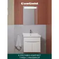 Тумба с раковиной подвесная EvaGold 60 см, набор ND161.3 белый для ванной