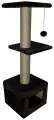 Когтеточка домик для кошек PetSmile,3-х уровневый, шоколадный,35х35х110.