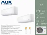 Инверторная мульти сплит система на 2 комнаты AUX AM2-H18/4DR2 + AMWM-H09/4R2(J)*2шт.