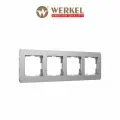 Рамка из металла на 4 поста Werkel Platinum W0042606 алюминий