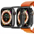 Металлический бампер для Apple Watch S4/S5/S6/SE 44mm Amband в стиле Watch Ultra Black
