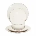 Сервиз обеденный, Kuchenland, 6 перс, 18 пр, керамика, бежевый, в крапинку, Speckled