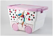 Контейнер для игрушек IDEA М-Пластика Единорог, пластик, 23 л
