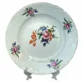 Набор тарелок 25 см 6 шт Cmielow Рококо /Мейсенский букет /отводка золото / 327719