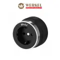 Розетка с заземлением Werkel Vintage W5871051 черный матовый/хром IP20