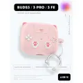 Galaxy Buds 3 Pro чехол для наушников Samsung Buds 3, розовый, Геймпад котик