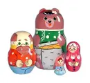 Матрешка деревянная Нескучные игры Маша и Медведь, 4 шт (Р-45/745)