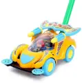 Каталка Машинка гонка на палочке, цвета микс