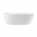 Пристенная акриловая ванна 170 х 80 см Wellsee Belle Spa 3.0 235901004 в наборе 4 в 1: полукруглая ванна белый глянец, ножки, экран, слив-перелив