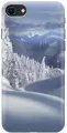 Силиконовый чехол на Apple iPhone SE (2022) / SE (2020) / 8 / 7 / Эпл Айфон СЕ 2022 / СЕ 2020 / 8 / 7 с рисунком Заснеженный лес и горы
