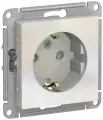 Механизм розетки Schneider Electric AtlasDesign с заземлением с защитными шторками жемчуг (комплект из 3 шт)