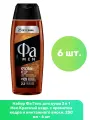 Фа Гель для душа 2 в 1 Men Красный кедр, с ароматом кедра и винтажного виски, 250 мл - 6 шт