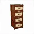Комод пластиковый с ящиками M2443 эконом, 4 секц, коричн