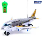 Автоград Самолет на радиоуправлении «Лайнер», световые эффекты, работает от батареек, цвет серый