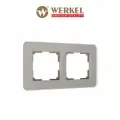 Рамка из стекла на 2 поста Werkel Elite W0022417, цвет дымчатый