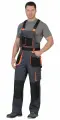 Полукомбинезон манхеттен-Р темно-серый с оранжевым и черным р. 60-62/170-176 /Полукомбинезон рабочий мужской / Полукомбинезон рабочий