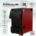 Котел твердотопливный Термокрафт PRIMUS, 26кВт, с варочной плитой, черный матовый/красный