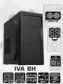 Корпус для ПК ZIRCON IVA BK (Черный БП 450W Micro-Tower CPU 140мм VGA 270мм БП450Вт, 1*USB3.0, 1*USB Type-C, HD Audio)