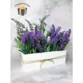 Композиция из искусственных цветов в деревянном ящике, ПоДар. Ок Home