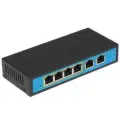 Коммутатор ORIENT SWP-7504POE / 2P, PoE коммутатор 4 порта, 4xPoE 100Mbps + 2xUplink 100Mbps, Bandwidth 1.2Gbps, PoE-A (1 / 2+,3 / 6-), IEEE802.3af / at, мощность до 96Вт, дальность 100 метров, внешний БП
