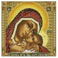 Алмазная мозаика Белоснежка Икона Божией матери Корсунская / Набор алмазной мозаики 40х40 см / На подрамнике / Полная выкладка / Вера / Икона